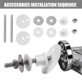 Toilet Seat Hinges Replacement Accessories Toilet Lid Hinges with Soft-Close Mechanism,Toilet Lid Hinges for All Toilet Seats. 