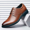 Men's Breathable Leather Shoes Black Soft Leather Soft Bottom Spring And Autumn Best Man Men's Business Formal Wear Casual Shoe KEEMEEUYZO.