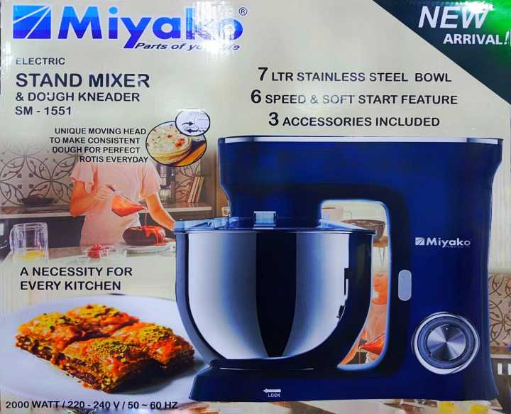 Miyako SM1551 - 7-Liter Stand Mixer with 2000W Power - Unleash Culinary