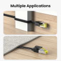 (NEW) Cat 7 Flat Ethernet Cable Nylon Braided Gigabit Flat Cat7 RJ45 LAN Cable High Speed Internet Network Patch Cord 10Gbps Compatible for PS5 Gaming PS5 PS4 Xbox One PS3 PC Laptop Computer.