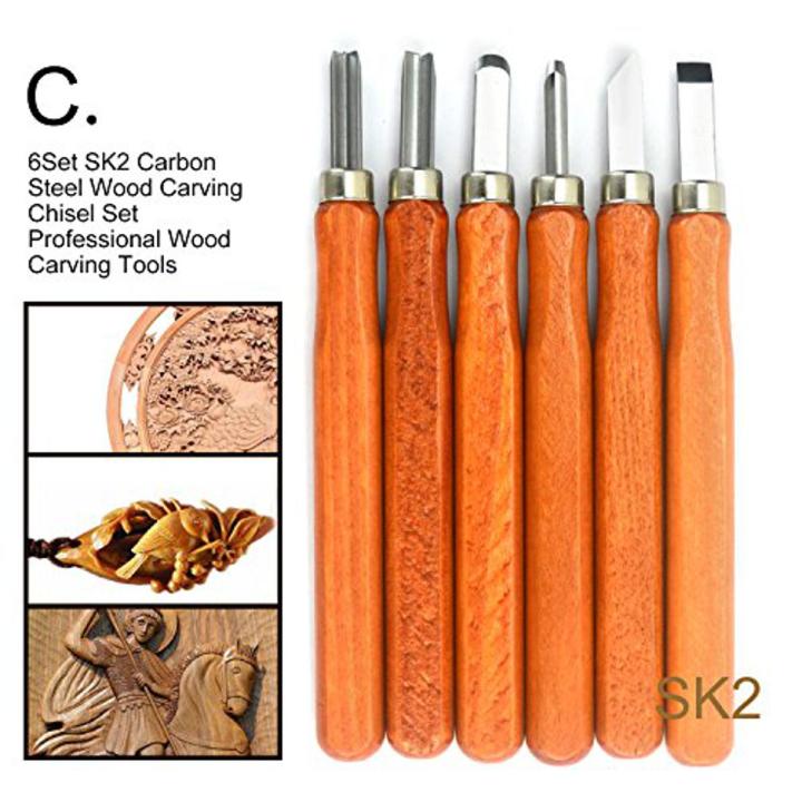 Carbon Steel Wood Carving Chisel Set, Professional Hand Tools for DIY ...