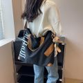 Korean Style High Quality Large Capacity Canvas Tote Bag for Women 2023 New Portable Messenger Bag College Student Class Commuting.