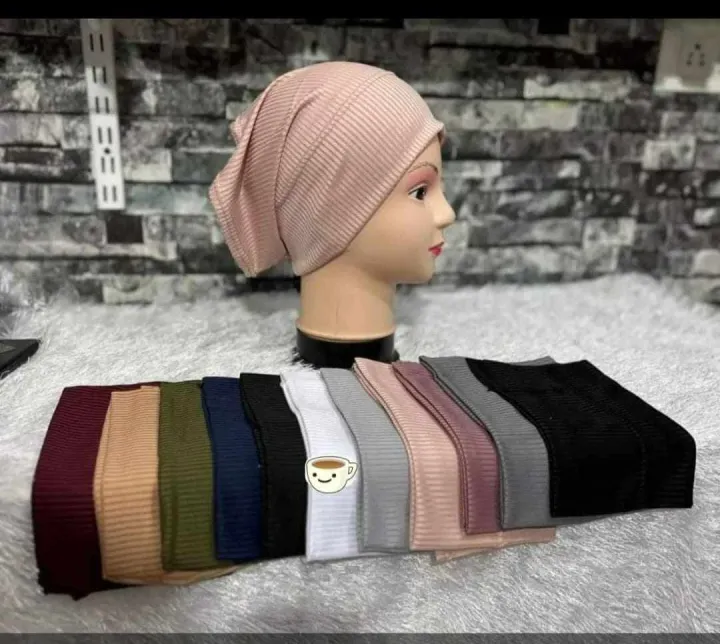 Hijab%20Inner%20Cap%20White%20&%20Black%202%20pcs%20Set%20Summer%20Comfortable%20Cotton%20Cloth%20-%20Image%202