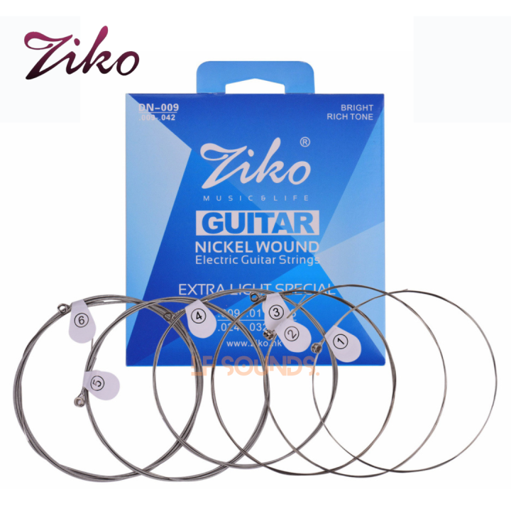 Ziko DN-009 Electric Guitar Strings Nickel Wound Hexagon Alloy Core (DN-009) Extra Light Special