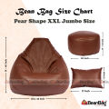 Bean Bag Chair - XXl Jambo - Premium Combo Dark Chocolet.