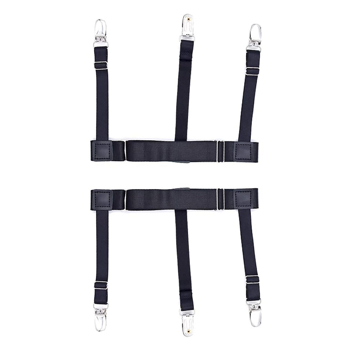 two piecs men elastic great belt Sock shirt stay holder