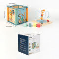 6in1 Wooden Activity Cube Montessori Toys for 12M+ Baby Carrots Harvest Game Bead Maze Preschool Learning Education Shape Sorter MuXiaRe. 