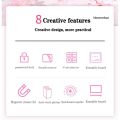 OIMG Nbx Coded Lock Password Pencil Case Pen Holder Large Capacity Stationery Box Home Office School Storage Pencil Case-Pink - pencil bag.