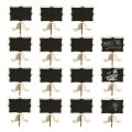 Individual 15 Pack Mini Chalkboards Place Cards with Easel Stand - Wood Rectangle Small Chalkboard Signs for Wedding, Birthday Parties, Table Numbers, Food Signs and Special Event Decoration.