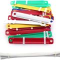 Clamping Strip, Color Binding Clips, Double Hole Simple Binder, Two-hole Document, Binderdurable Filing Strip Fastener, Colored Filing Clip, Plastic Fasteners Filing Clips for Paper Files, 50 Pcs.