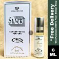 AL Rehab Silver Attar for Men Long Lasting Roll On Perfume Oil Ator - 6ml. 