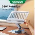 UGREEN Laptop Stand for Desk Adjustable 360 Rotating Base for MacBook Pro Air Stand Lenovo Ideapad 3 Dell Chromebook HP Notebook up to 17.3 Inch. 