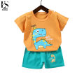 Elegantstunning Kids T-shirt Set Cartoon Printing Short Sleeve Cotton Tops Shorts Suit For 1-4 Years Old Boys Girls. 