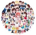 Anime 25Pcs Rent A Girlfriend PVC Waterproof Stickers For Luggage Skateboard Laptop Phone Guiter & Others (Random).