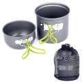 Camping Picnic Barbecue Pot With Single Picnic Portable Folding Pot Outdoor Pot Set 1 Person Cooking Tableware Picnic Pot Pans.