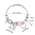 Sanrio Hello Kitty Bracelet Fashion Trendy Girl Y2K Bangles KT Cat Crystal Beads Hand Chains For Women Wedding Jewerly.