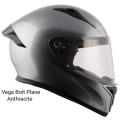 Vega Bolt Bunny Plane Anthracite full face helmet with dual certification.. 