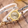 Ladies Gilrs Wrap Bracelet Watch Woven Snake Pattern Quartz Women Digital Watch. 