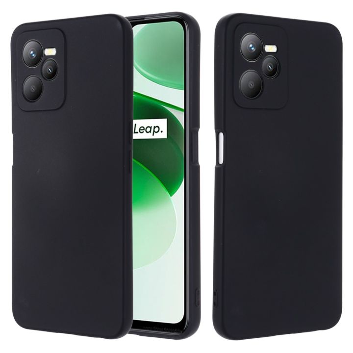 Realme C35 Premium Silicone Matte Soft Phone Case - Black - Phone Back Cover (Back Case Cover For Smartphone)