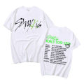 Korean Stray Kids 2nd World Tour Maniac Print T-shirt Men's 100% Cotton T-shirts Harajuku Streetwear Short Sleeve T Shirt Kpop.