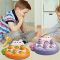 Cute Rabbit Toddler Hammer Toy Parent-child Interactive Whack Mole Pounding Game Early Educational Development Toy For Kids.