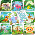 24Pcs Safari Animals Mini Activity Books Kids Jungle Safari Animals Coloring Books for Party Favors Birthday Gifts Goodie Bag. 
