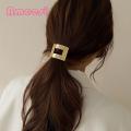 Trendy Metal Hair g for nytails Chic Metal Circle Hair Tie Trendy nytail Holder with Metallic Texture for Women Soutast Asian Fashion Must-have Metal Hair Tie nytail Buckle. 