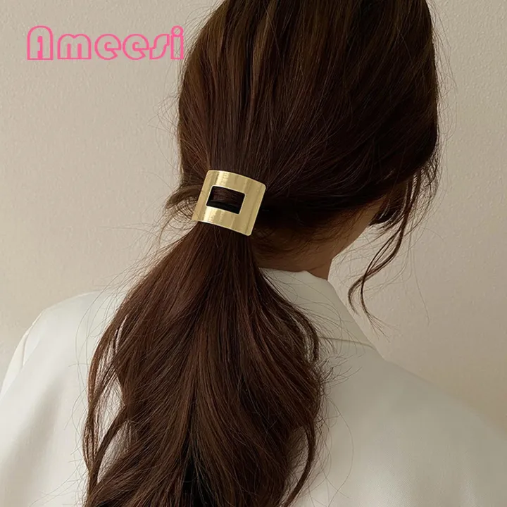 Trendy%20Metal%20Hair%20g%20for%20nytails%20Chic%20Metal%20Circle%20Hair%20Tie%20Trendy%20nytail%20Holder%20with%20Metallic%20Texture%20for%20Women%20Soutast%20Asian%20Fashion%20Must-have%20Metal%20Hair%20Tie%20nytail%20Buckle%20-%20Image%208