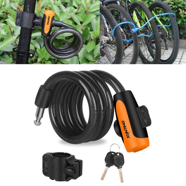(New)Bicycle%20Portable%20Anti-theft%20Lock%20Steel%20Cable%20Lock%20with%20Lock%20Frame,%20Style:A%20Style%20100cm%20Black%20-%20Image%202