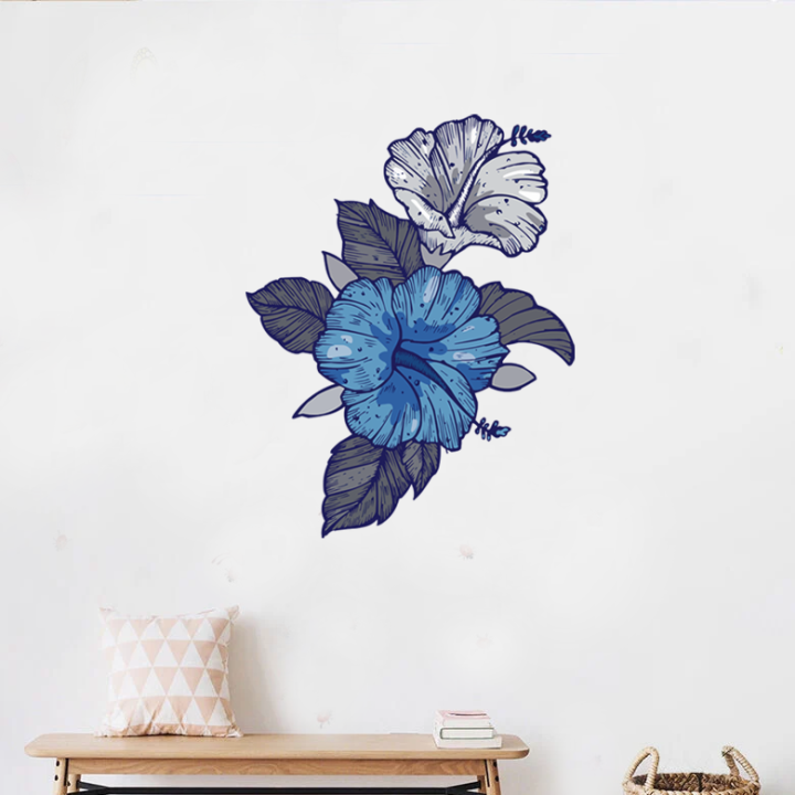 Beautiful%20Blue%20Flower%20Wall%20Sticker%20For%20Bedroom%20Drawing%20room%20Flower%20Sticker%20Decal%20-%20Image%202