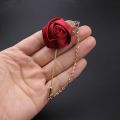 1pc Men's Suit Rose Flower Brooches Canvas Fabric Ribbon Tie Lapel Pin Badge With Tassel Chain Men Wedding Boutonniere Brooch. 