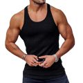 Rib Knitted Man Vests Summer Casual O-Neck Sleeveless Slim Stretch Sporty Tank Tops LXDZ-02. 