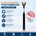 Three Sided Soft Hair Tooth Toothbrush, Adult Toothbrush, Soft Bristles V Shaped Toothbrush, 3 Sided Toothbrush, Clean Every Toot. 