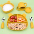 Baby Cartoon Tableware Set Children Utensil Stainless Steel Toddler Dinnerware Cutlery Cartoon Infant Food Feeding Spoon Fork. 