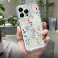 Flower Love Soft Silicone Phone Case For iPhone 16 15 14 13 12 11 Pro Max XS XR 7 8 15 Plus Transparent Shockproof Bumper Cover.