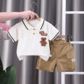 (NEW)Summer children's polo short-sleeved clothes suits casual fashion baby boys clothing sets.