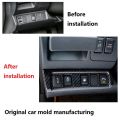 for Nissan Navara NP300 2016-2021 Carbon Fibre Car Headlight Switch Button Cover & Copilot G Box Handle Bowl Cover. 