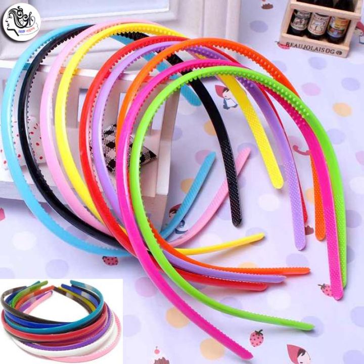 Plastic%20Hair%20Band%20for%20Girls%20Multicolor%20-%206%20Pcs%20-%20Image%203