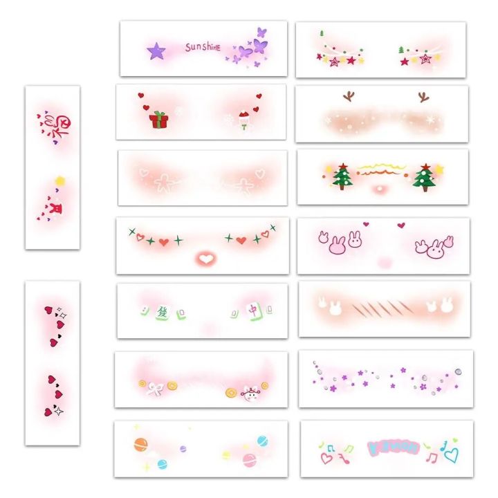Christmas%20Makeup%20Face%20Stickers%20Disposable%20Tattoo%20Sticker%20Cute%20Xmas%20Tree%20Love%20Sweet%20Waterproof%20Korean%20Makeup%20Decorative%20Stickers%20-%20Image%205