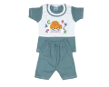 3 pcs boys embroidery design multicolor premium cotton half sleeve t-shirt with pant.