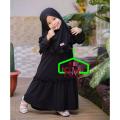 Baby Kids Borkha hijab abaya khimar Silk Frok Muslim Islam collection Baby Borkha Pink Black baby borkha maroon  - Marron Baby Dress. 