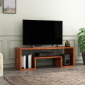 Floor Standing TV Entertainment Unit Setup Box Stand/TV Cabinet with Shelves for Books & Décor Display Unit Bed Living Room Upto 45 inches Design by Nahid Furniture 18x42x12". 