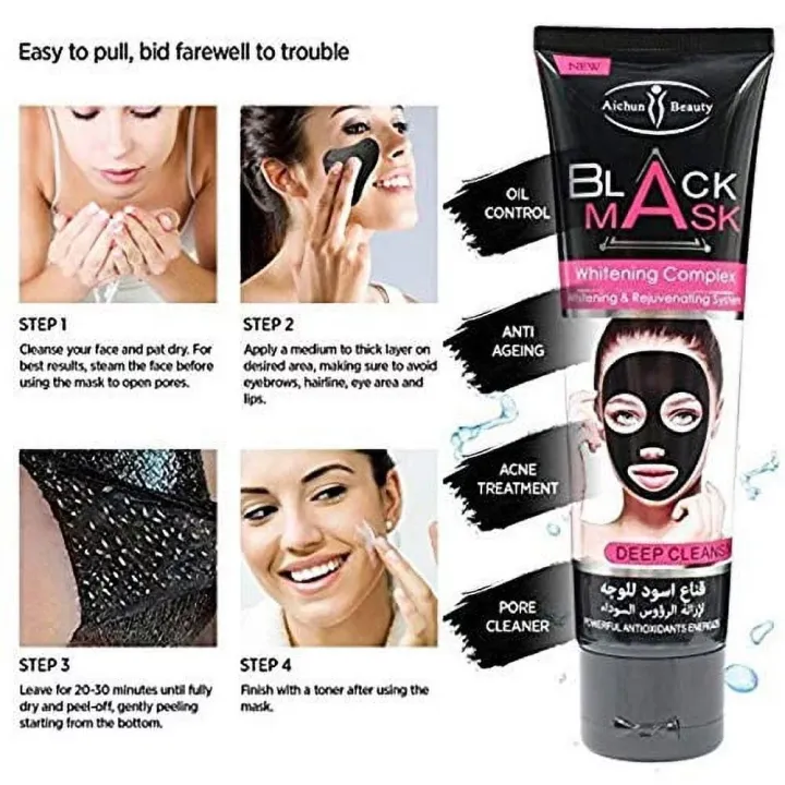 AICHUN%20BEAUTY%20Black%20MASK%20Deep%20Cleansing%20-120ml%20Blackhead%20Facial%20Mask,%20Peel%20Off%20Mask,%20Blackhead%20Remover%20Black%20Mask%20Deep%20Clean%20Mask%20,%20Bamboo%20Charcoal%20Deep%20Cleansing%20Blackhead%20Remover%20Purifying%20Peel%20Face%20Mask%20-%20Image%205