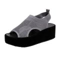 Women's Sandals Wedges Footwear Summer Platform Sandals Women Shoes Female Slip on Peep Toe Knitted Ladies Sneakers Casual. 