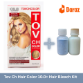 Tov Ch Hair Color Cream Natural Blond + Hair Bleach Kit Ready To Apply 1Pair. 