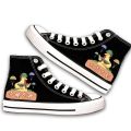 Sausage Party Surrounding the Game High-Top Canvas Shoes Male and Female Primary and Secondary School Students Eat Chicken Cute Graffiti Stylish Sneaker. 