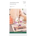 Dried Flower Filler Glass Cup Creative With Handles Heat Resistant Coffee Cup Double Wall Mug. 