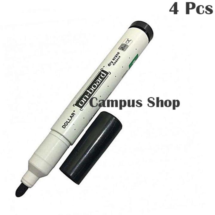 Dollar On-Board Dry Erase Marker - 4Pcs