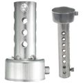 2x Silver Motorcycle Exhaust Can Muffler Insert Baffle DB Killer Silencer 45mm x 80mm & 45mm x 140mm. 