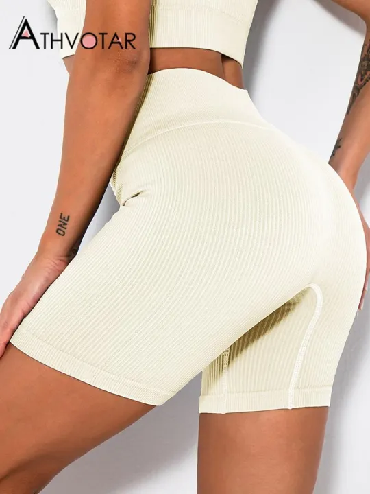 ATHVOTAR%20Women%20Sports%20Shorts%20Seamless%20Knit%20Ribbed%20Cycling%20Shorts%20Female%20Pants%20Push%20Up%20Elastic%20Summer%20Fitness%20Gym%20Shorts%20-%20Image%205
